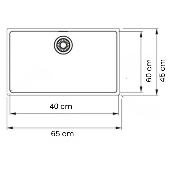 GL General 40x60 Bakır Petek Dokulu Çelik Mutfak Eviyesi 304 Paslanmaz Çelik 1mm - Resim 2