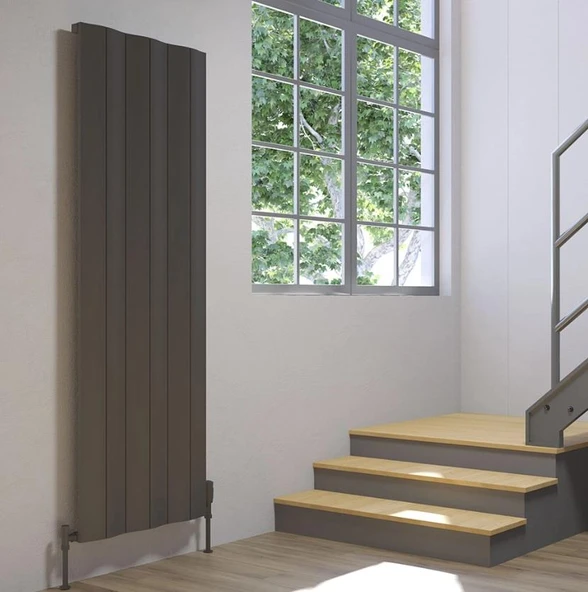 Lojimax Alüminyum Dekoratif Radyatör Amazonite 1800x204mm 2 Dilim Dokulu Antrasit Gri | 622 W Yüksek Isıl Güç | 5 Yıl Üretici Garantisi - Resim 3