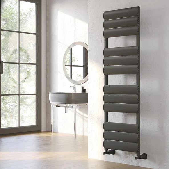 Lojimax Alüminyum Dekoratif Havlupan Waldo 1615x500mm 12 Dilim Dokulu Antrasit Gri | 1284 W Yüksek Isıl Güç | 5 Yıl Üretici Garantisi ürün görseli 1