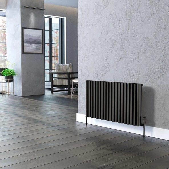 Lojimax Alüminyum Dekoratif Radyatör Albite 600x820mm 15 Dilim Mat Bronz | 1817 W Yüksek Isıl Güç | 5 Yıl Üretici Garantisi - Resim 3