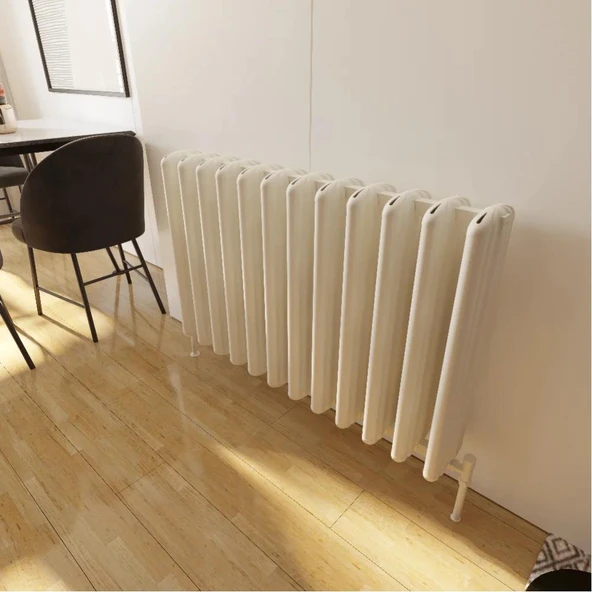 Lojimax Alüminyum Dekoratif Radyatör Grande 600x635mm 10 Dilim Parlak Beyaz | 1668 W Yüksek Isıl Güç | 5 Yıl Üretici Garantisi ürün görseli 1