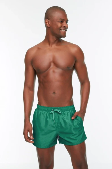 Yeşil Ekstra Kısa Basic Mayo Deniz Şortu ürün görseli 1