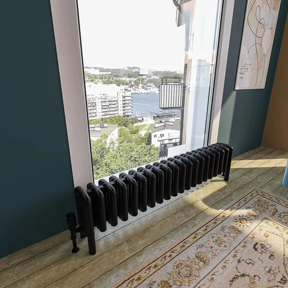 Lojimax Alüminyum Ayaklı Yatay Radyatör Grande Lux 700x1025mm 16 Dilim Mat Antrasit Gri  | 3046 W Yüksek Isıl Güç | 5 Yıl Üretici Garantisi - Resim 8