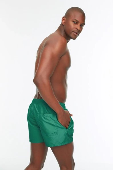 Yeşil Ekstra Kısa Basic Mayo Deniz Şortu - Resim 3