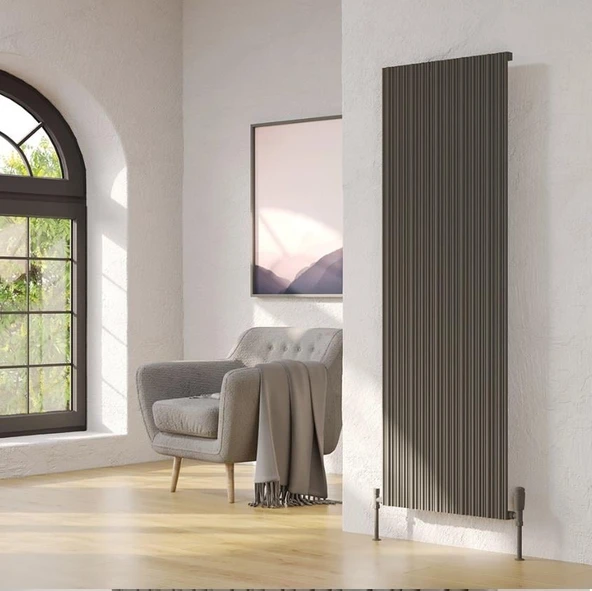 Lojimax Alüminyum Dekoratif Radyatör Bamboo 1800x359mm 3 Dilim Dokulu Beyaz | 792 W Yüksek Isıl Güç | 5 Yıl Üretici Garantisi - Resim 7