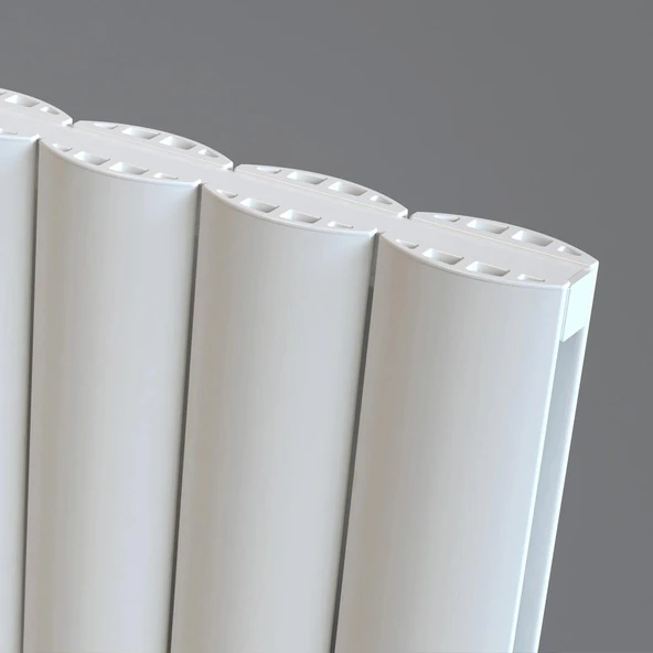 Lojimax Alüminyum Çift Panel Yatay Radyatör Otis Double 600x828mm 8 Dilim Dokulu Beyaz | 1282 W Yüksek Isıl Güç | 5 Yıl Üretici Garantisi - Resim 2