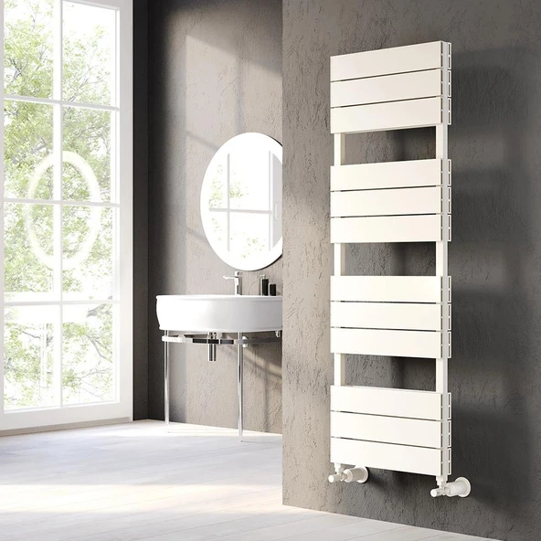 Lojimax Alüminyum Çift Panel Dekoratif Havlupan Benoit Double 1100x500mm 9 Dilim Dokulu Antrasit Gri | 1204 W Yüksek Isıl Güç | 5 Yıl Üretici Garantisi - Resim 4