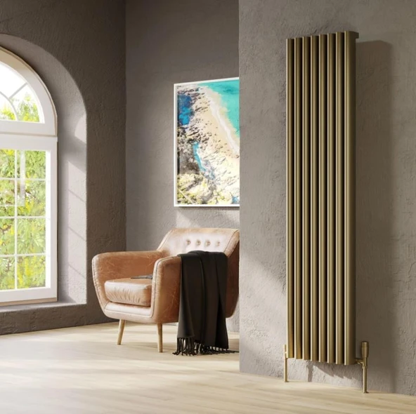Lojimax Alüminyum Dekoratif Radyatör Albite 600x820mm 15 Dilim Mat Bronz | 1817 W Yüksek Isıl Güç | 5 Yıl Üretici Garantisi - Resim 5