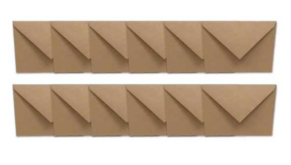 12 Adet Mektup Zarfı 13x18cm 100gr. Kraft - 2
