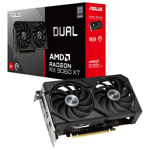 ASUS DUAL Radeon RX 9060 XT 8GB GDDR6 128 Bit Ekran Kartı DUAL-RX9060XT-8G ürün görseli 1