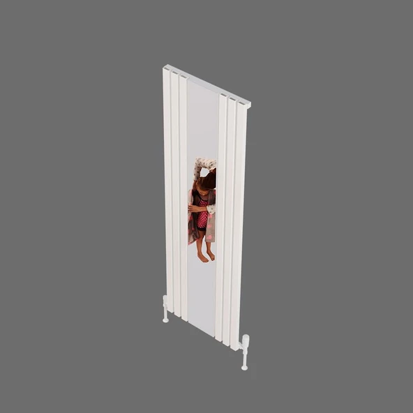 Lojimax Alüminyum Aynalı Dikey Radyatör Siesta Mirror 1800x554mm 6 Dilim Mat Bronz | 1629 W Yüksek Isıl Güç | 5 Yıl Üretici Garantisi - Resim 6