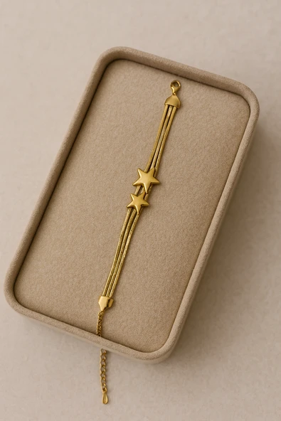 Yıldız kadın çelik bileklik ürün görseli 1