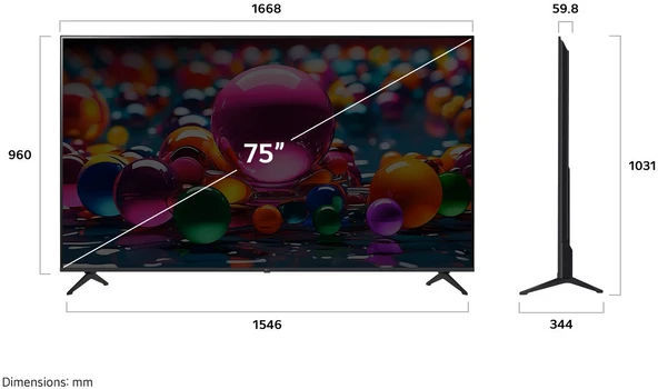 LG 75UA85006 75'' 190 Ekran Uydu Alıcılı 4K Ultra HD webOS Smart TV - Resim 2
