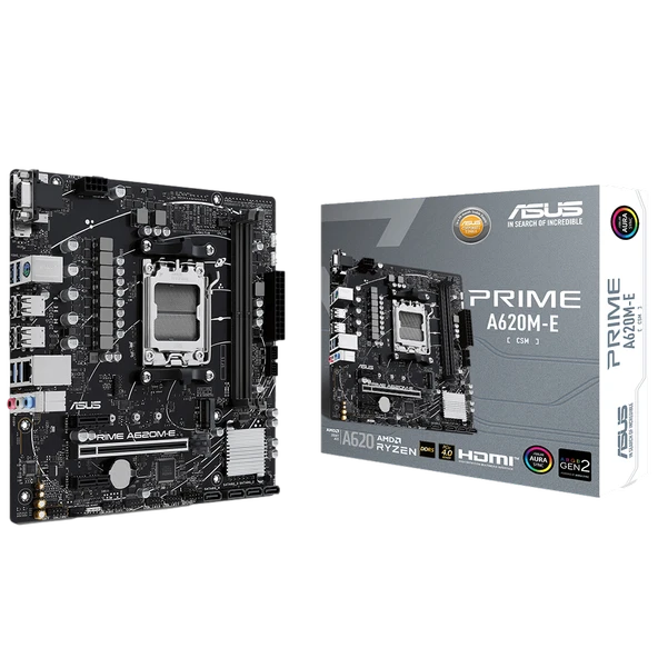 ASUS PRIME A620M-E-CSM 6400MHz OC DDR5 Soket AM5 M.2 HDMI DP VGA mATX Anakart PRIME A620M-E-CSM ürün görseli 1