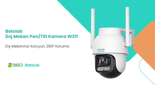 360 Botslab Smart W311 Outdoor Kamera Set 3K / Çift Yönlü Ses / 360 Derece / Akıllı İnsan Takibi - Resim 2