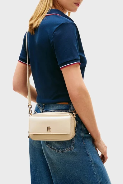 Tommy Hilfiger   TH ICON CAMERA BAG Kadın Yeşil Çanta - AW0AW17680 - Resim 4