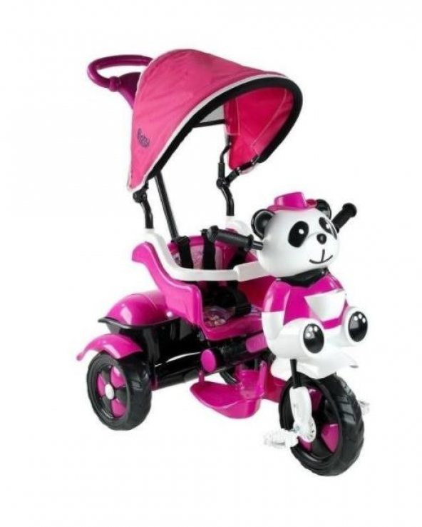 Babyhope 127 Little Panda Ebeveyn Kontrollü Üç Teker Bisiklet - Pembe
