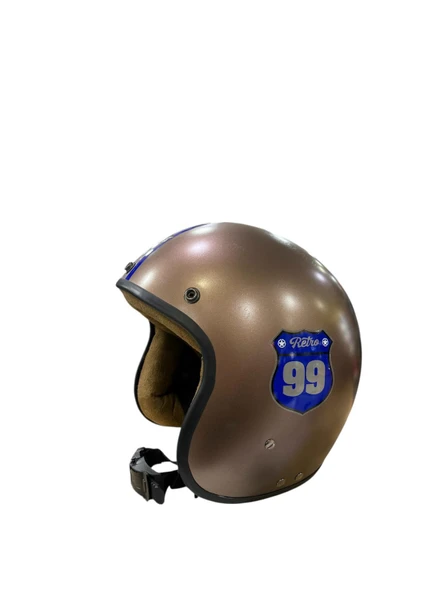 Bike Sky Retro Motosiklet Kaskı - Resim 2