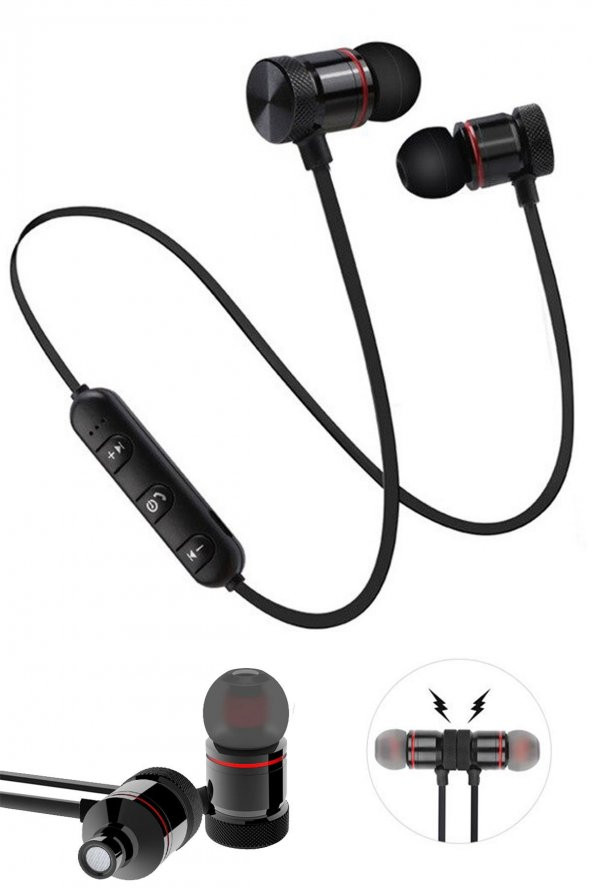 Huawei Y5, Y6, Y7 Uyumlu Boyundan Asmalı Sport Mikrofonlu Bluetooth Kulaklık