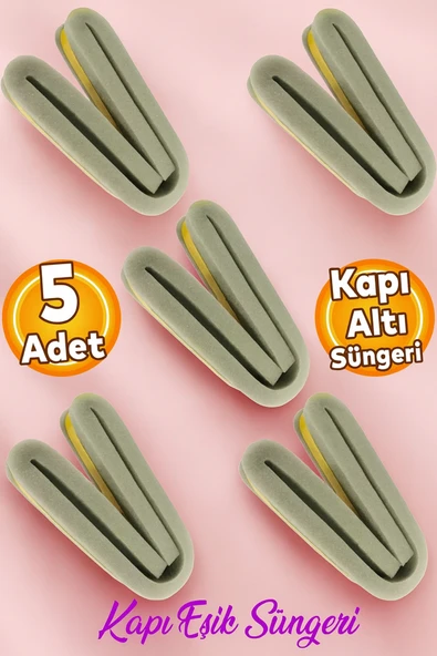 5 Adet Yapışkanlı Kapı Altı Eşik Süngeri Bant Soğuk Isı Izolasyon Yalıtım Bandı Fitili Süngeri 90 cm ürün görseli 1