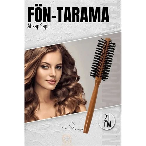 Fön Fırçası Ahşap Saplı Fön Ve Tarama Fırçası ürün görseli 1