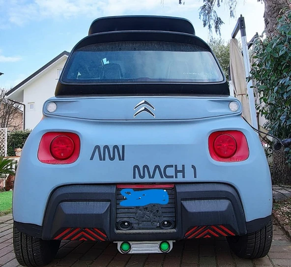 CITROEN AMI için arka plaka altı estetik elemanı siyah renk 6476237 - Resim 3