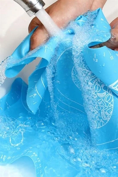 AMS NET® 40*50 cm Silikon Ölçekli Kullanımı Kolay Hamur Açma Matı Ekmek Mantı Makarna Hamuru Yoğurma - Resim 10