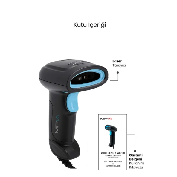 USB Kablolu 1D/2D Barkod & Karekod Okuyucu - Resim 5