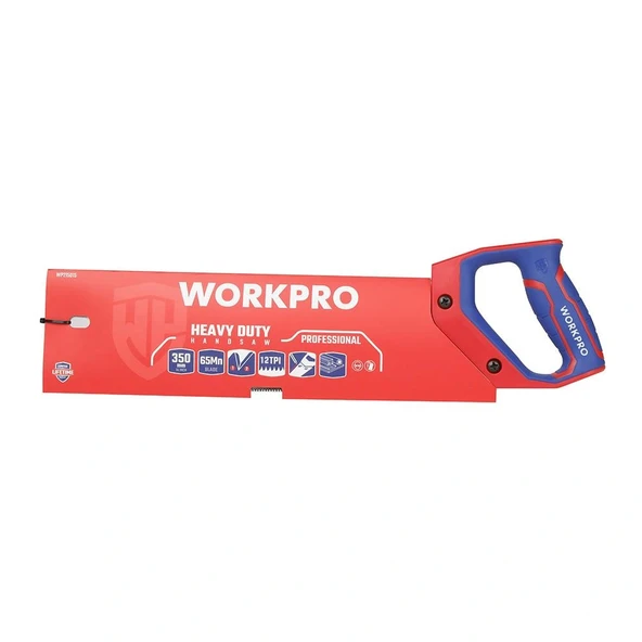 WORKPRO WP215015 350mm 65Mn 12 TPI Ağır Hizmet Şevli El Testeresi - Resim 9