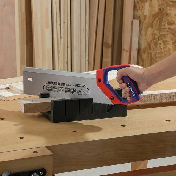 WORKPRO WP215015 350mm 65Mn 12 TPI Ağır Hizmet Şevli El Testeresi - Resim 8