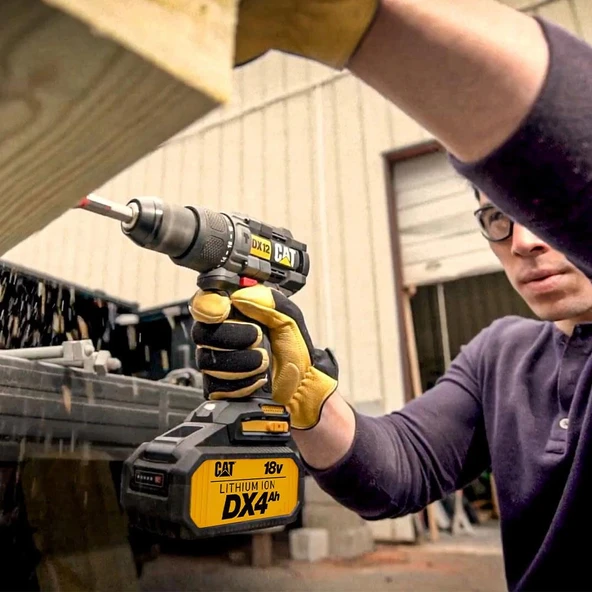 CAT DX12.2 18Volt/4.0Ah Li-ion Çift Akülü Kömürsüz Profesyonel Şarjlı Darbeli Matkap - Resim 5