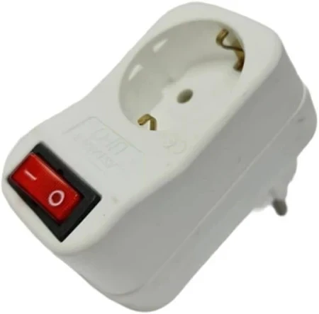UFO Akım Korumalı Tekli Anahtar Priz Beyaz - Resim 4