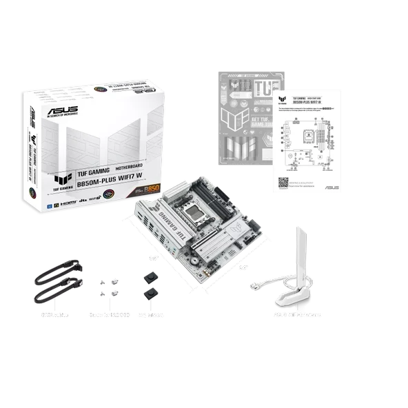ASUS TUF GAMING B850M-PLUS WIFI 7 AMD ANAKART BEYAZ - Resim 6