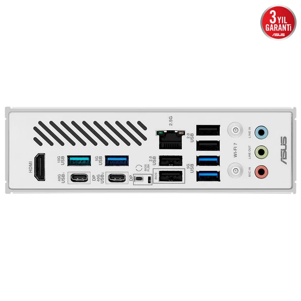 ASUS X870 MAX GAMING WIFI 7  AMD ANAKART BEYAZ - Resim 6