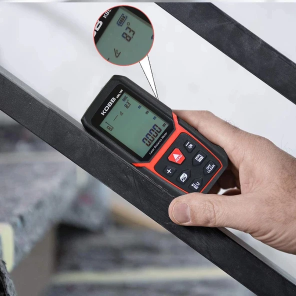 KOBB KBL100 100m Profesyonel Li-ion Şarjlı Lazer Metre - Resim 2