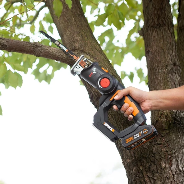 WORX WX550.9 20Volt Profesyonel Dekupaj ve Tilki Kuyruğu Testere (Akü Dahil Değildir) - Resim 7