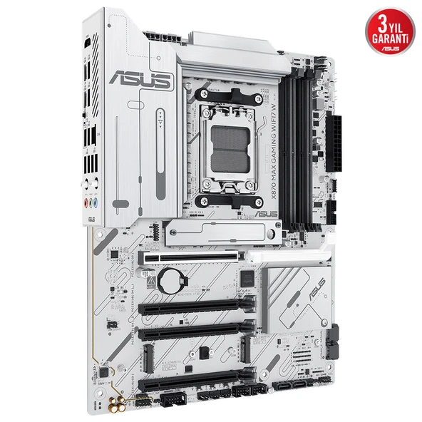 ASUS X870 MAX GAMING WIFI 7  AMD ANAKART BEYAZ - Resim 3