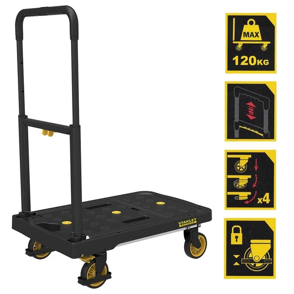 STANLEY FATMAX FX712 120Kg Profesyonel Katlanabilir Paket Taşıma Arabası - Resim 2