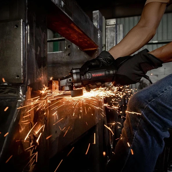 Kress KUS04P 830Watt 115mm Profesyonel Avuç Taşlama - Resim 3