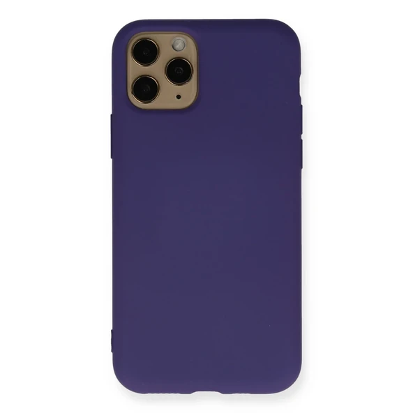 İphone 11 Pro Kılıf Nano İçi Kadife Silikon - Mor ürün görseli 1