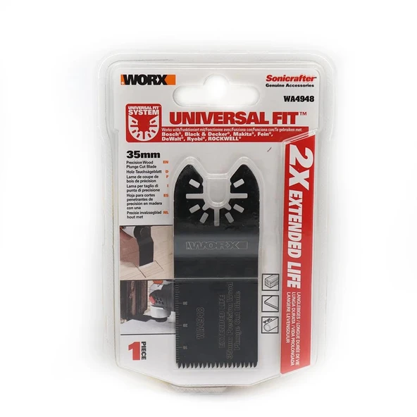 WORX WA4948 Çok Amaçlı Raspalama Makinası İçin 35x40mm Ahşap, Fiberglas, PVC Universal Kesme Bıçağı - Resim 6