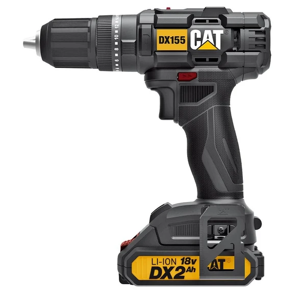 CAT DX155.1 18Volt/2.0Ah Li-ion Çift Akülü Profesyonel Şarjlı Darbeli Matkap - Resim 2
