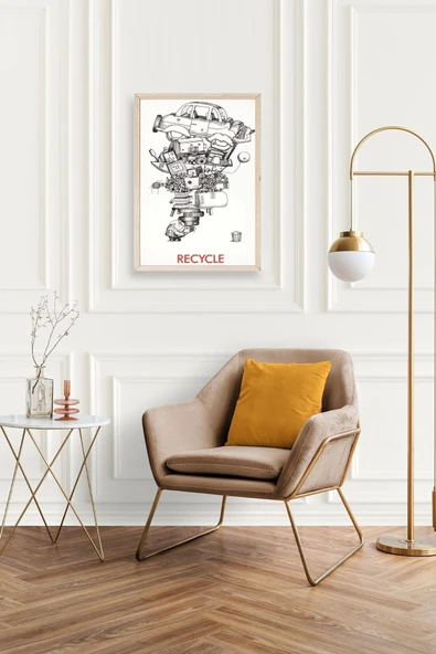 Recycle Ahşap Çerçeveli Tablo - Resim 2