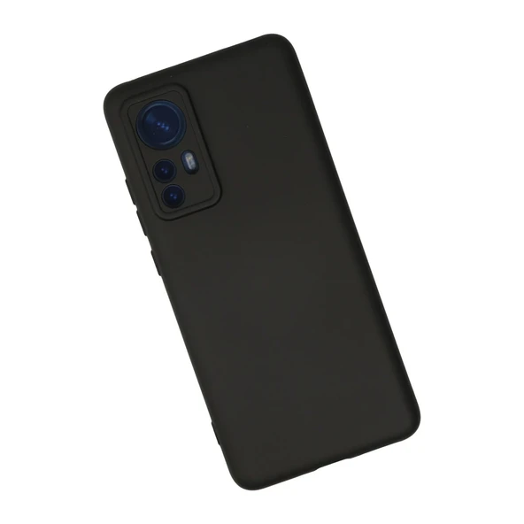 Xiaomi Mi 12 Kılıf Nano İçi Kadife Silikon - Siyah - Resim 2