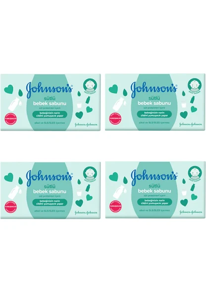 Johnson's Baby Sütlü Bebek Sabunu 90 x 4 ürün görseli 1
