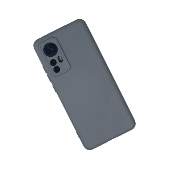 Xiaomi Mi 12 Kılıf Nano İçi Kadife Silikon - Gri - Resim 2