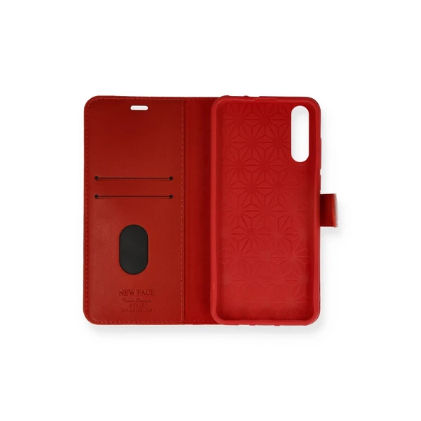 Huawei P Smart S Kılıf Trend S Plus Kapaklı Kılıf - Kırmızı - Resim 2