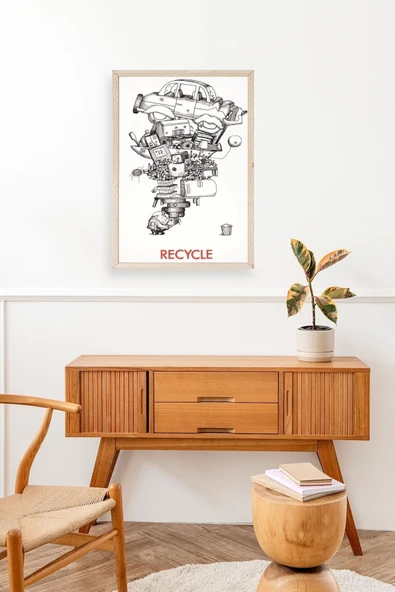 Recycle Ahşap Çerçeveli Tablo - Resim 3
