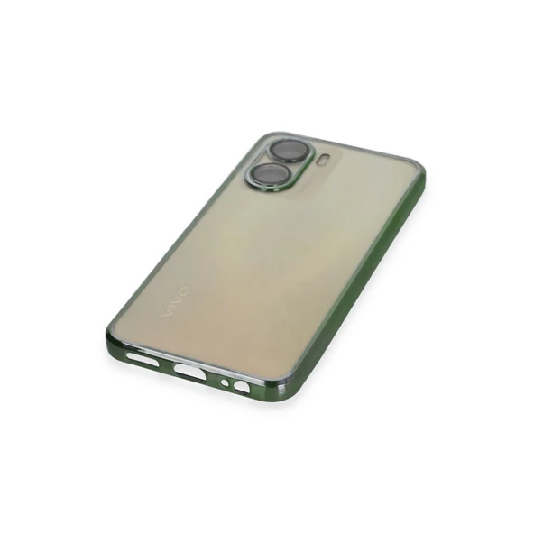 Vivo Y16 Kılıf Razer Lensli Silikon - Yeşil - Resim 4