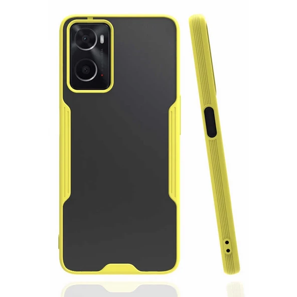 Oppo A96 Kılıf Platin Silikon - Sarı ürün görseli 1